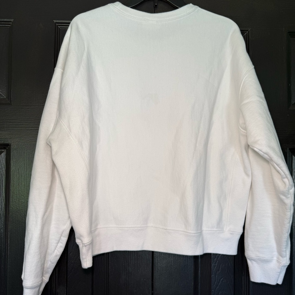 VINTAGE Champion Sweatshirt Women’s XL White Pullover Reverse Weave - Picture 7 of 7